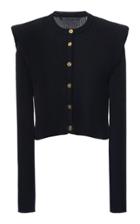 Moda Operandi Versace Ribbed Long Sleeved Cardigan Size: 36