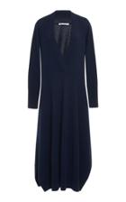 Agnona Cashmere Jersey Stitch V Neck Dress