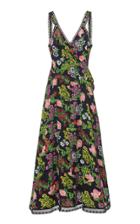 Molly Goddard Romy Lace-trimmed Floral Crepe De Chine Midi Dress