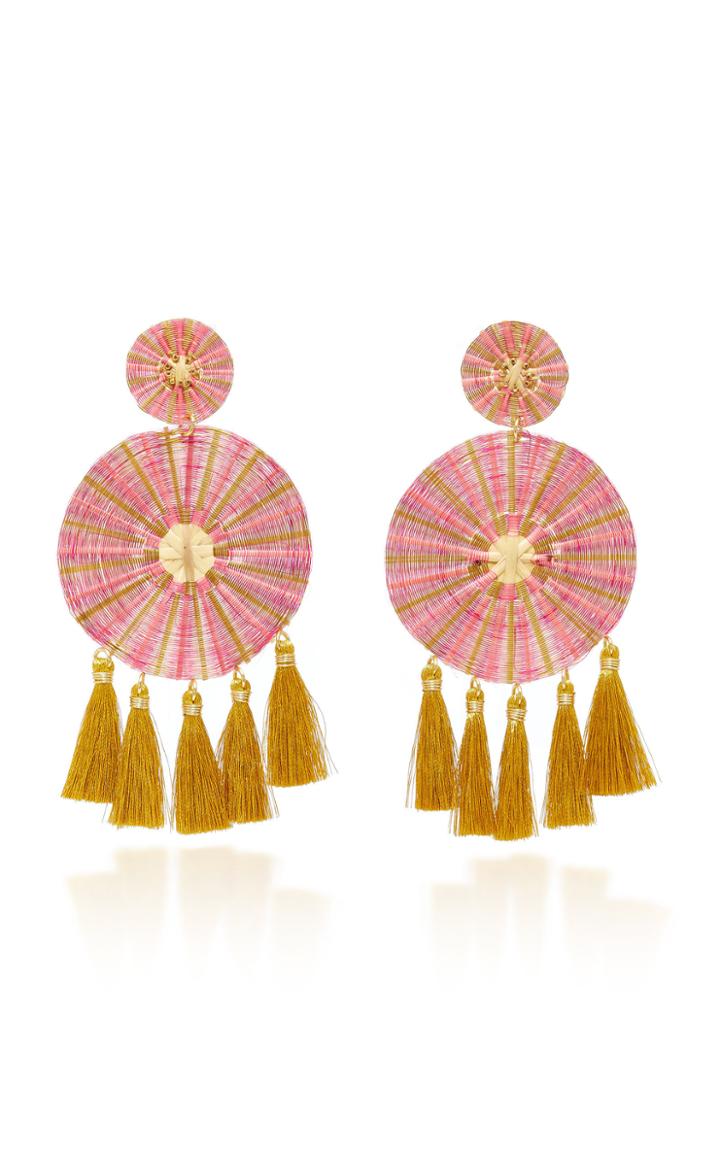 Mercedes Salazar Yui Rosa Tasseled Earrings
