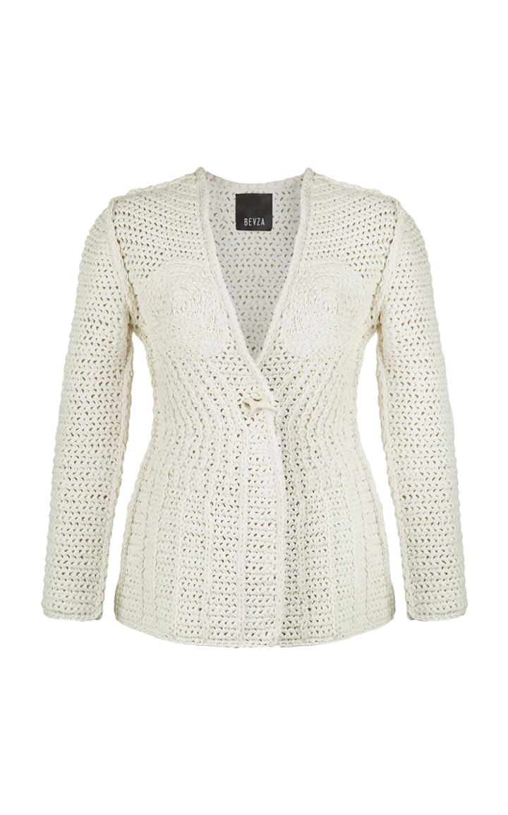 Moda Operandi Bevza Oranta Cotton-knit Corset Jacket