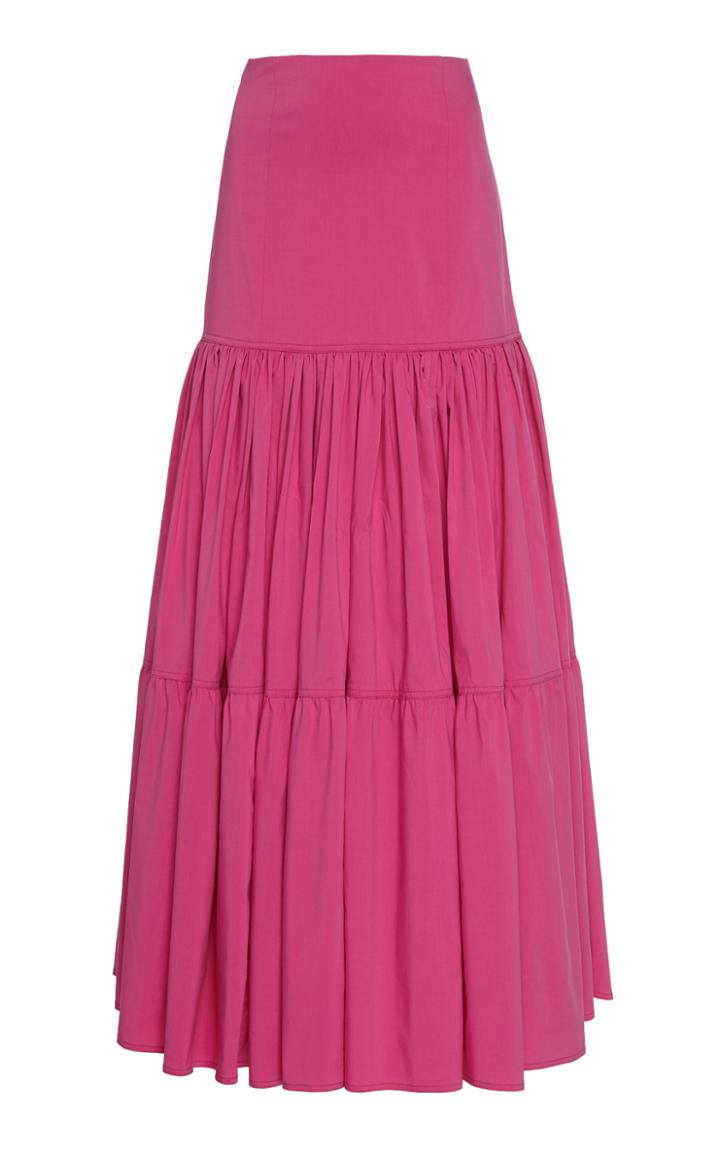 Moda Operandi Aje Allgro Tiered Cotton-blend Maxi Skirt Size: 4