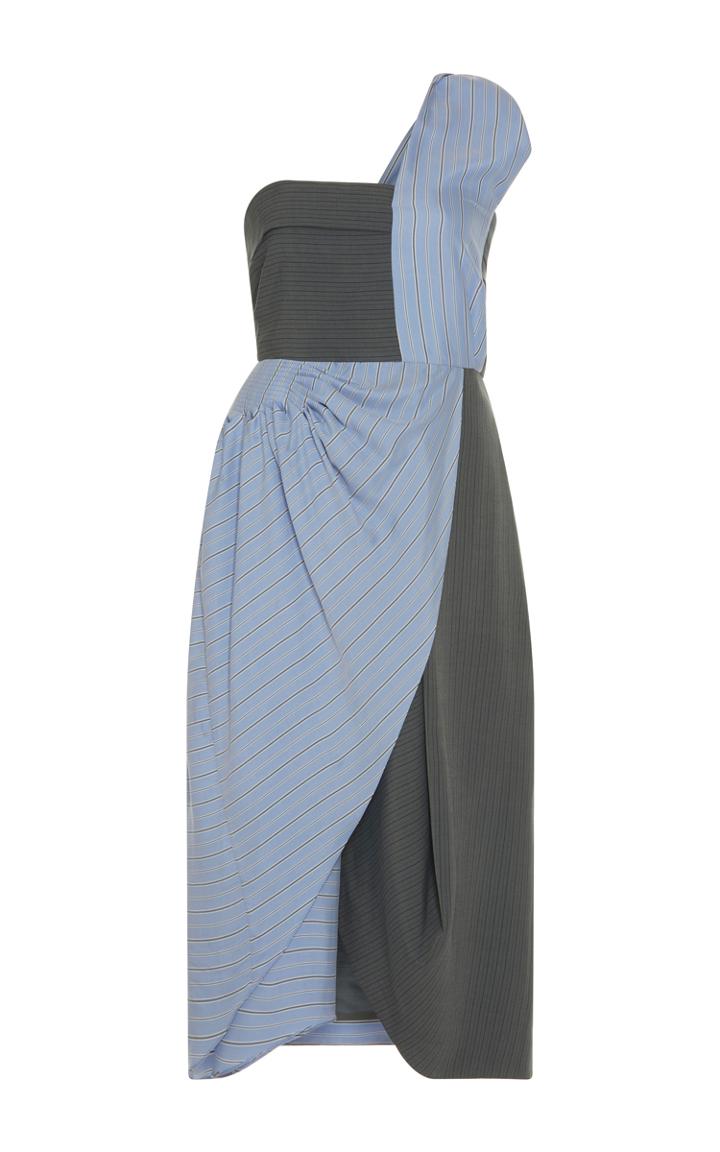 Jw Anderson One Shoulder Beach Bodice Dress