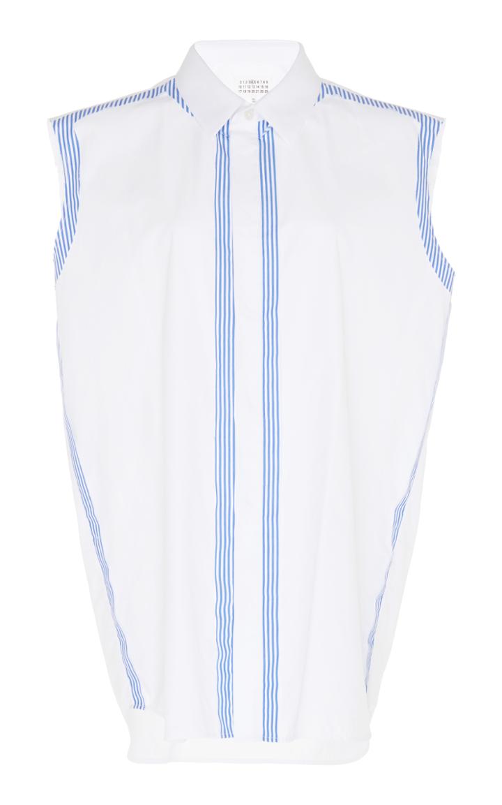 Maison Margiela Sleeveless Contrast Stripe Shirt