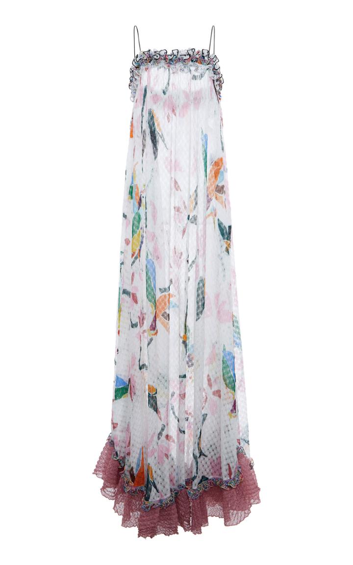 Moda Operandi Missoni Ruffle-embellished Printed Chiffon Dress Size: 38