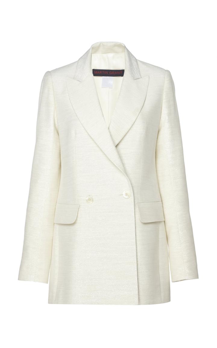 Martin Grant Double-breasted Lurex Blazer