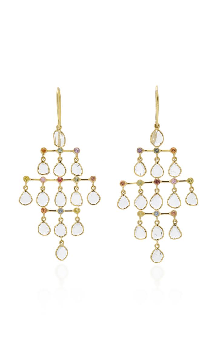 Amrapali Polki 18k Gold, Diamond And Sapphire Earrings