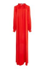 Rosetta Getty Cutout Shoulder Crepe Gown