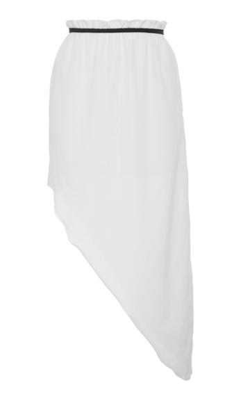 Arias Silk Cotton Asymmetrical Skirt