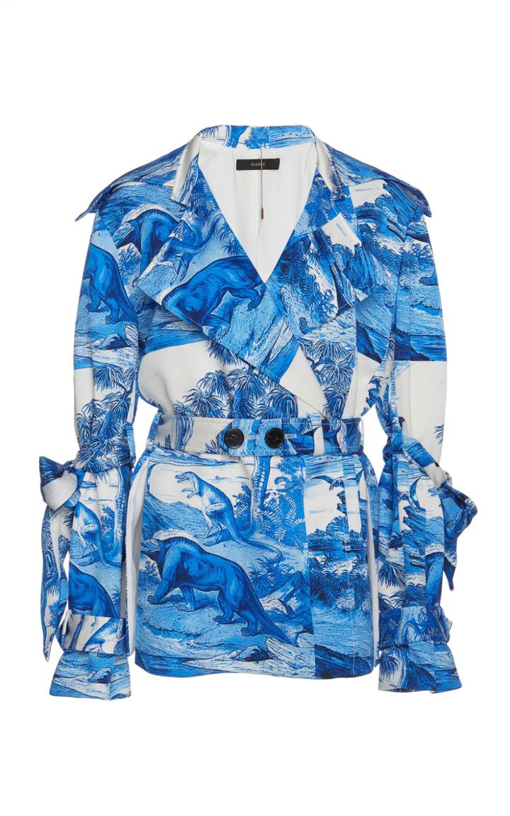 Ellery Consequence Silk-blend Printed Blazer