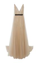 J. Mendel Embroidered Tulle Gown