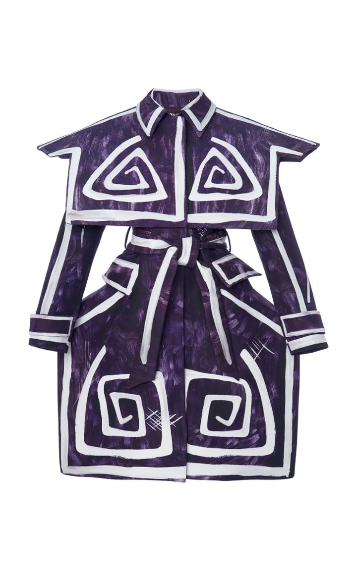 Moda Operandi Moschino Printed Cotton Coat Size: 38