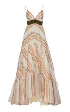 Moda Operandi Silvia Tcherassi La Piragua Silk Chevron Dress Size: Xs
