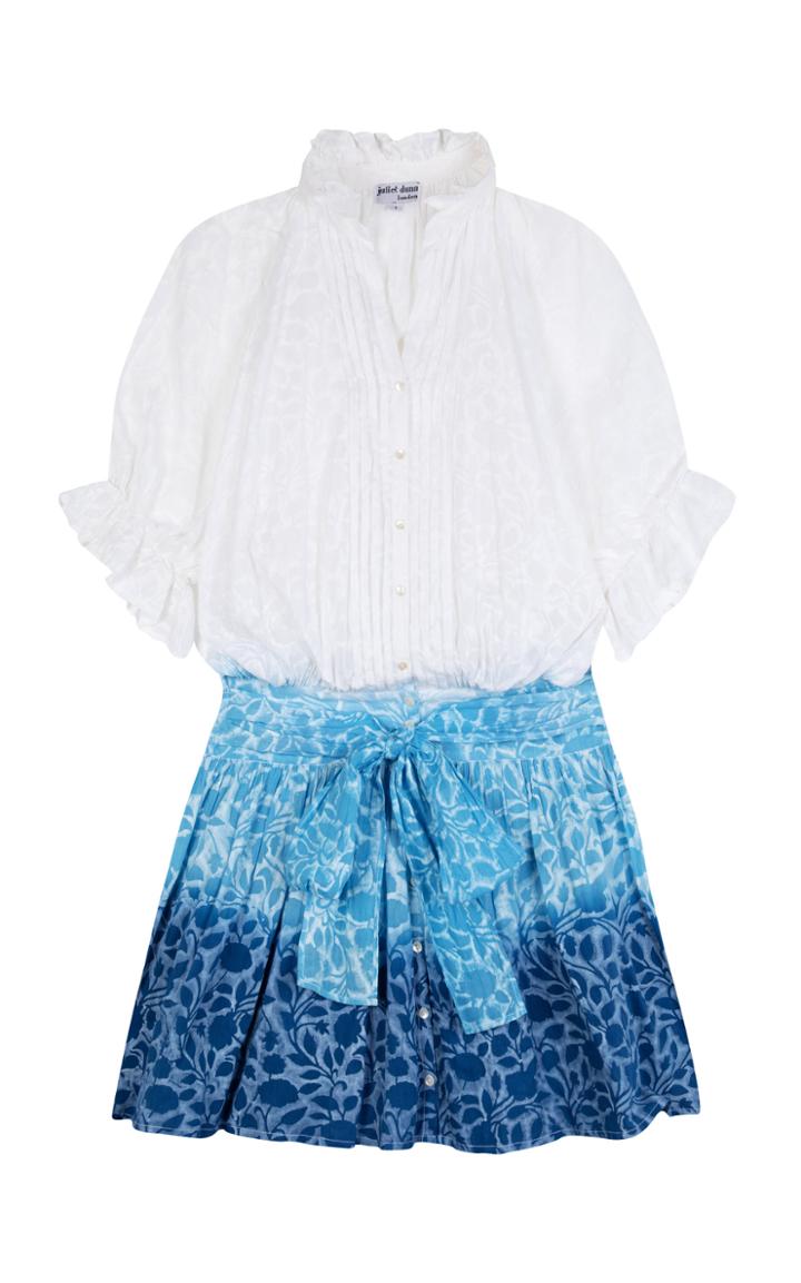 Moda Operandi Juliet Dunn Ombre Floral Cotton Mini Shirt Dress