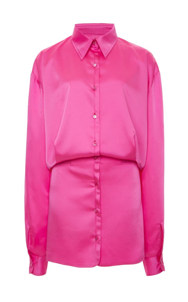 Moda Operandi Attico Crepe De Chine Button-down Mini Dress Size: 38