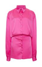 Moda Operandi Attico Crepe De Chine Button-down Mini Dress Size: 38