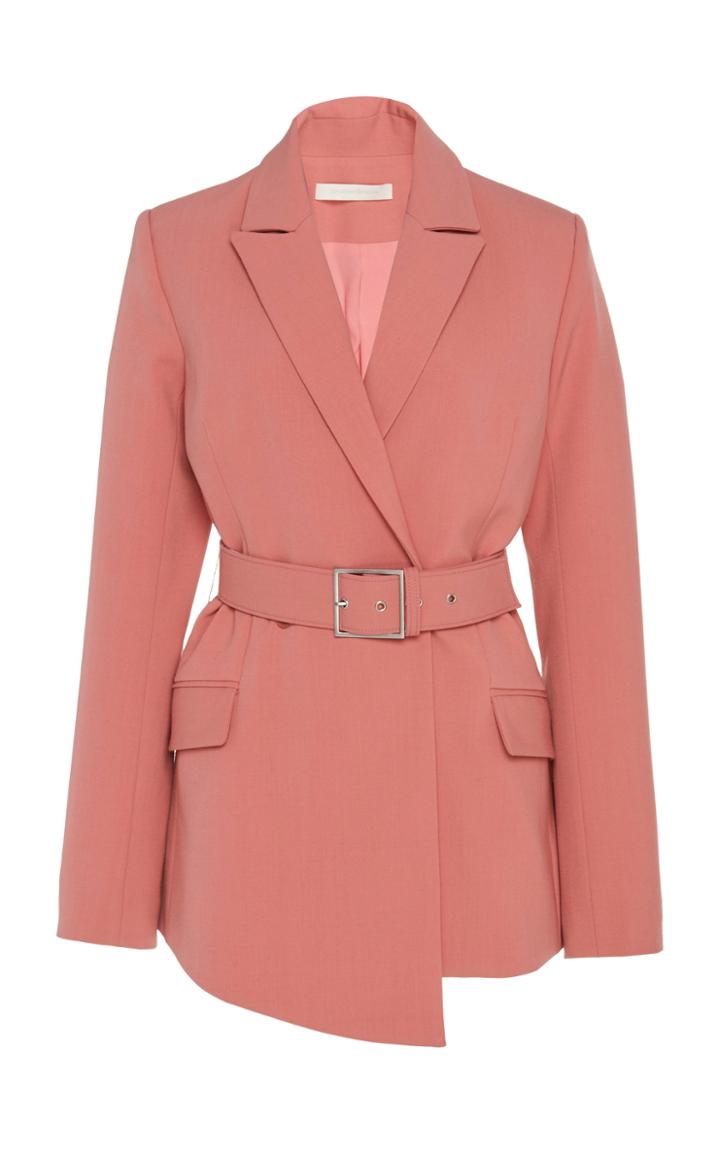 Jonathan Simkhai Belted Wool-blend Blazer