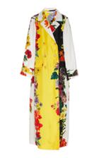 Moda Operandi Oscar De La Renta Printed Silk-twill Coat Size: 0
