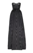 Zuhair Murad Ciaga Bow-accented Lace-moire Gown