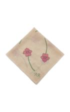 The Elder Statesman M'o Exclusive Monogrammable 20x20 Printed Pashmina Handkerchief