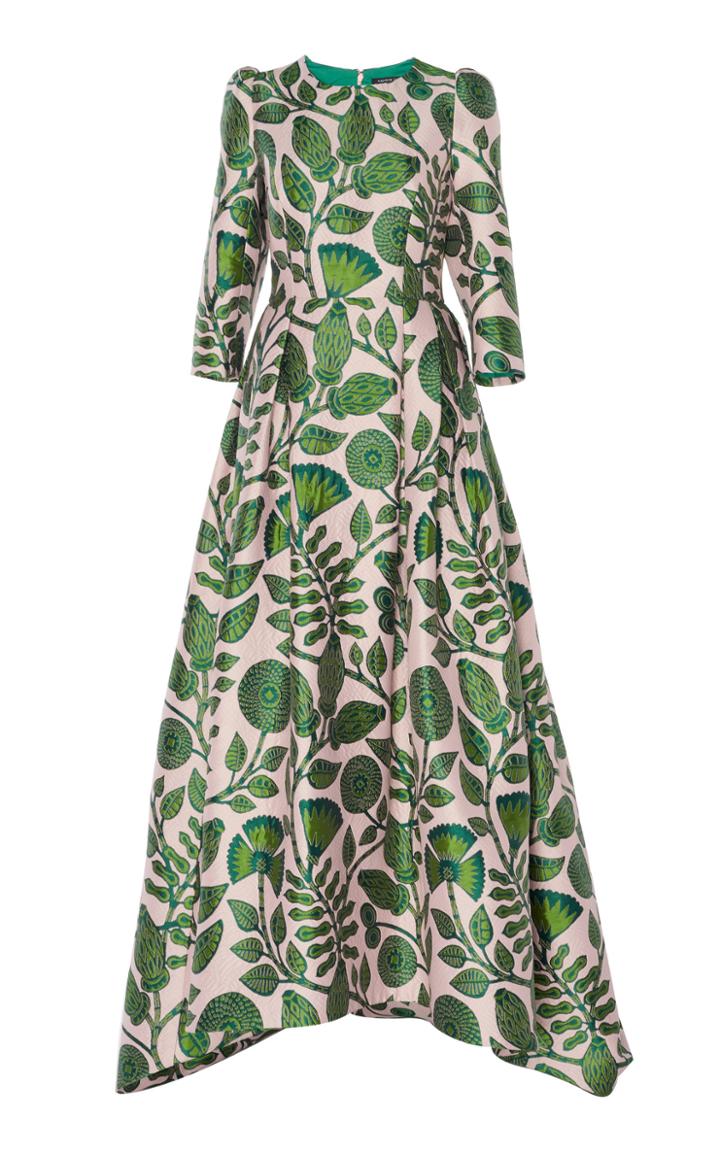 Andrew Gn Printed Floral Gown
