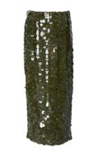 Sally Lapointe Hand Embroidered Sequin Pencil Skirt
