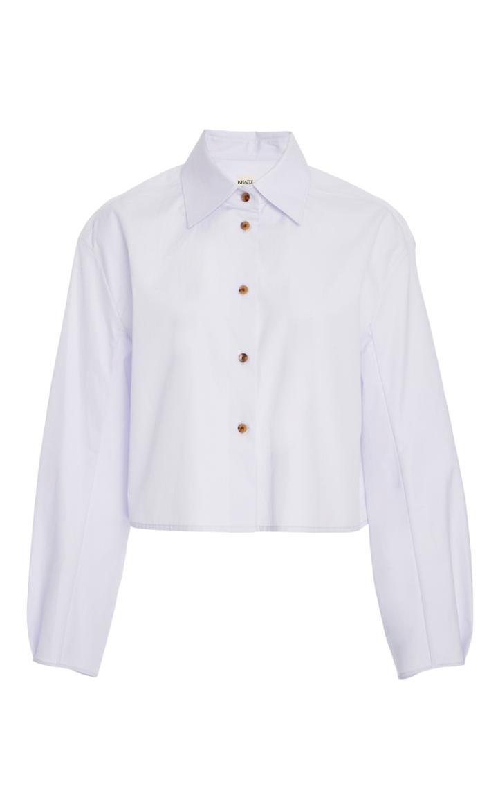 Khaite Isadora Cropped Poplin Top