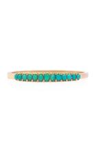 Moda Operandi Kentshire Antique Gold, Turquoise, & Rose Diamond Bangle Bracelet