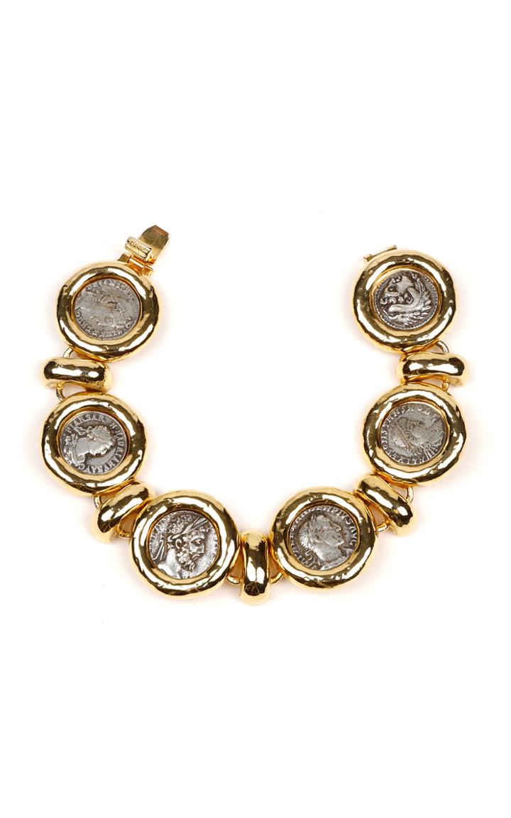 Moda Operandi Ben-amun Gold-plated Roman Coin Bracelet
