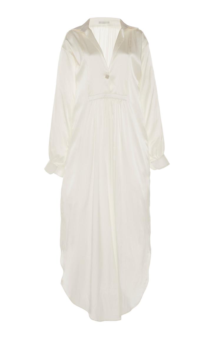 Moda Operandi White Story Helena Silk-satin Maxi Dress