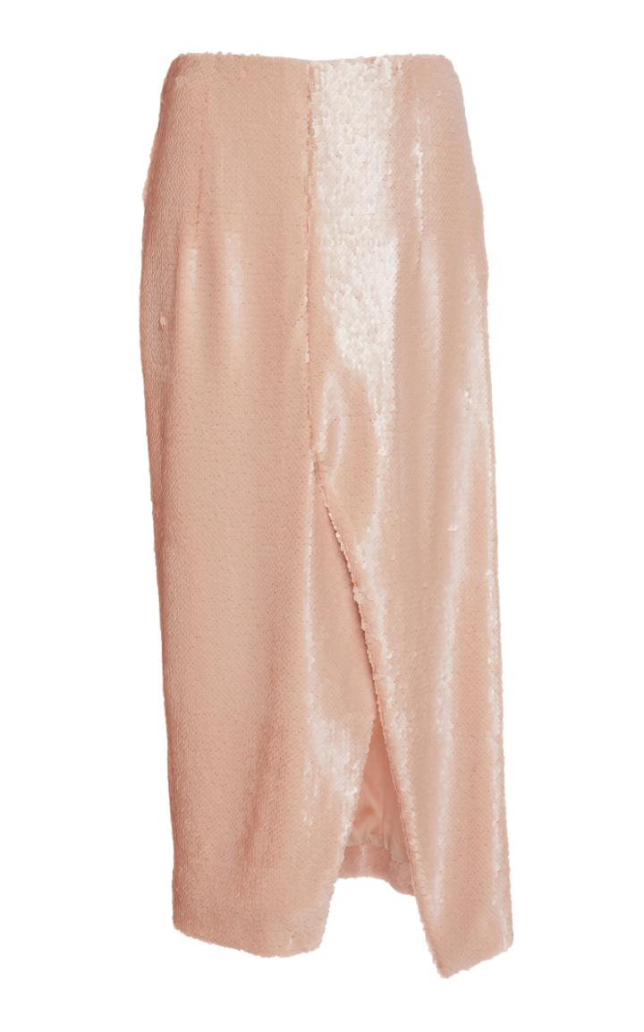 Sally Lapointe Stretch Sequin Asymmetrical Pencil Skirt