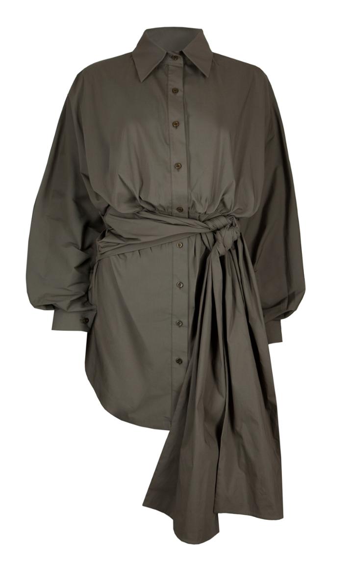 Moda Operandi Piece Of White Calanthe Poplin Mini Shirt Dress