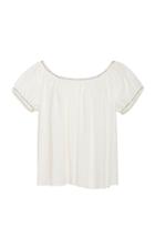 Alix Of Bohemia Camelia Gathered Cotton Blouse