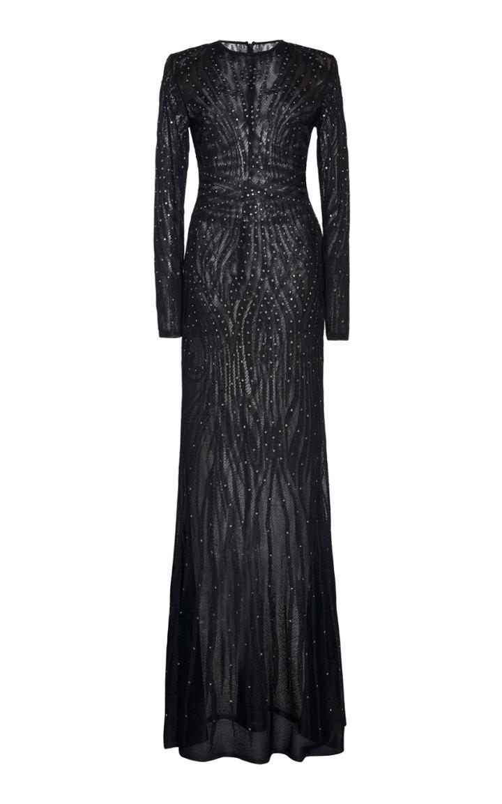 Moda Operandi Zuhair Murad Cimeara Embroidered Chiffon Gown