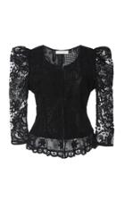 Loveshackfancy Brenna Peplum Lace Cotton Jacket