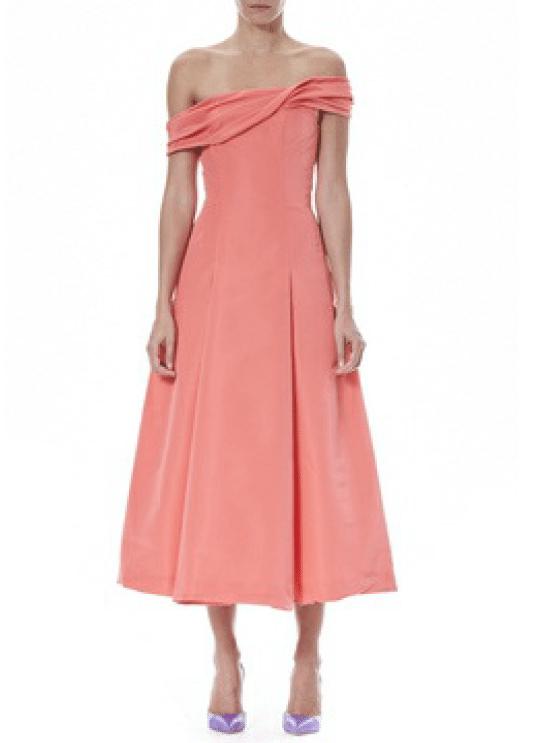 Carolina Herrera Specialorder-off Shoulder Cocktail Dress-bs
