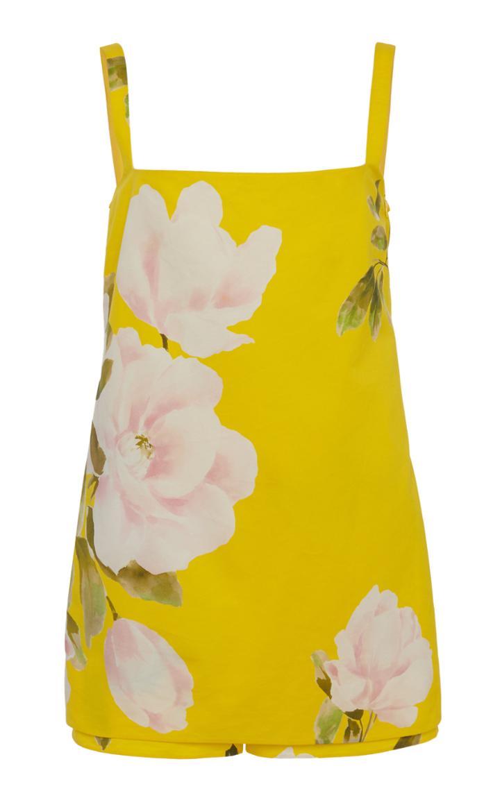 Moda Operandi Valentino Floral Cotton-blend Skort Romper