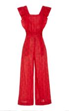 Alix Of Bohemia Limited Edition Claudia Red Block Print Jumpsuit