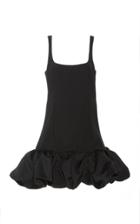 Area Ruffled Crepe Mini Dress