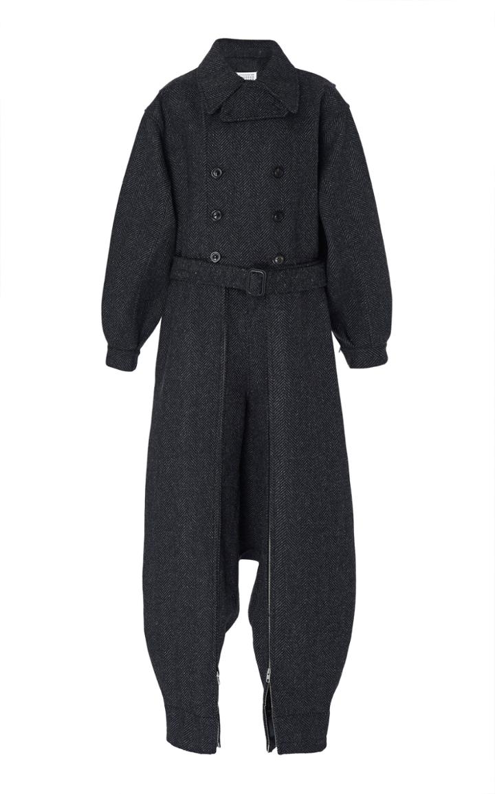 Maison Margiela Double-breasted Harem Wool Jumpsuit