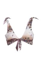 Patbo Vintage Leopard Knotted Bikini Top