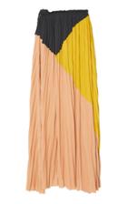 Ulla Johnson Davina Colorblocked Crepe Maxi Skirt