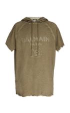 Balmain Hooded Balmain Short Sleeves T-shirt