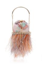 Rosantica Viola Feather Accented Fabric Bag