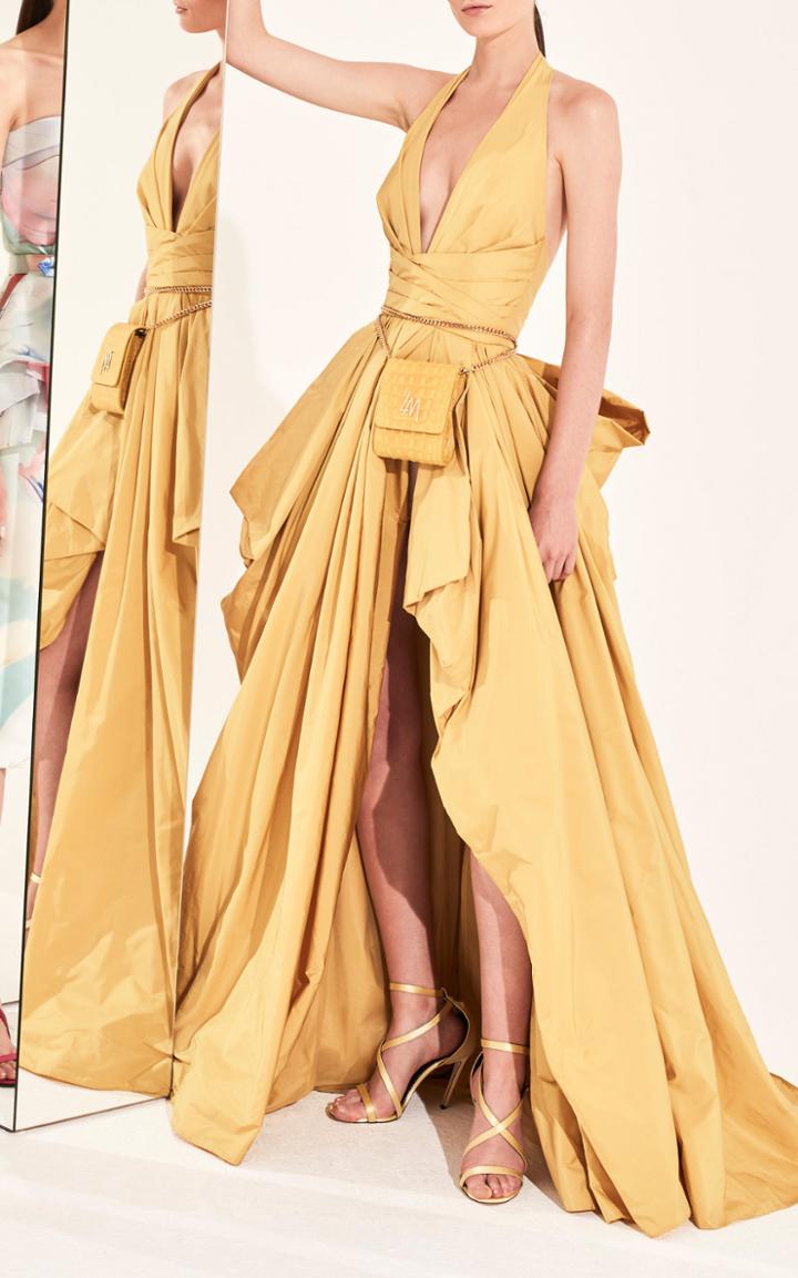 Moda Operandi Zuhair Murad Leg-slit Taffeta Gown Size: 32