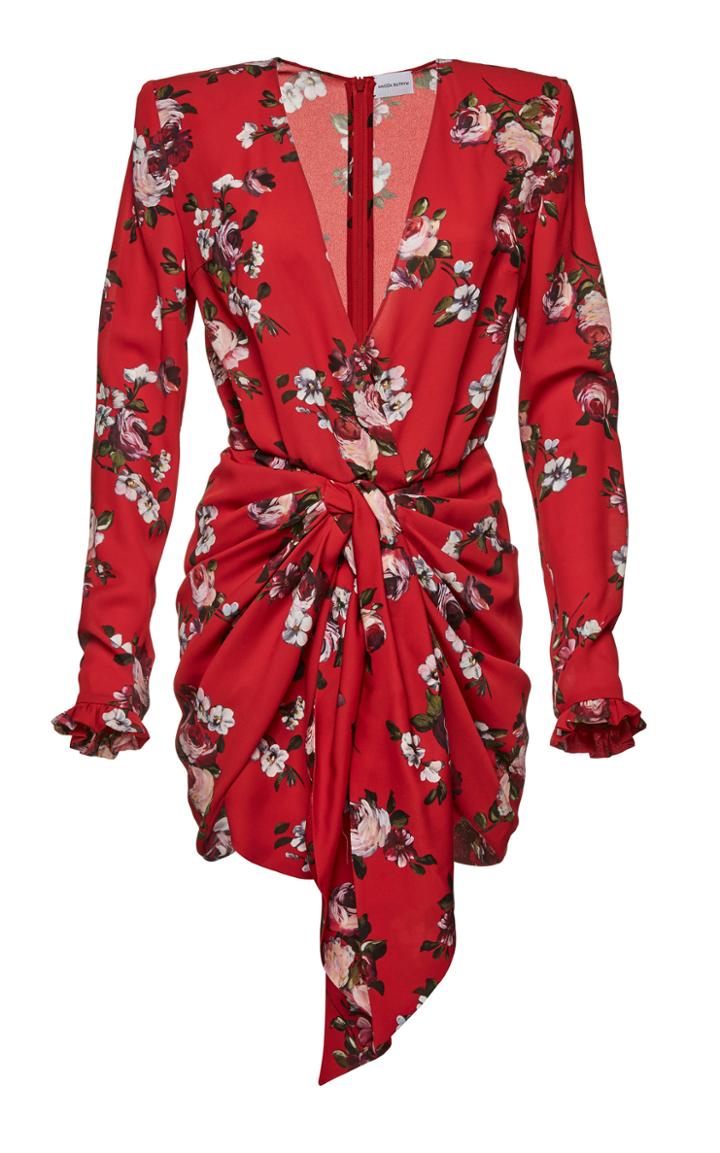 Magda Butrym Lesina Floral-print Silk Mini Dress
