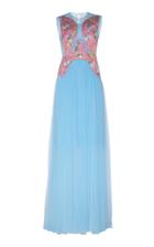Delpozo Floral Jacquard And Tulle Gown