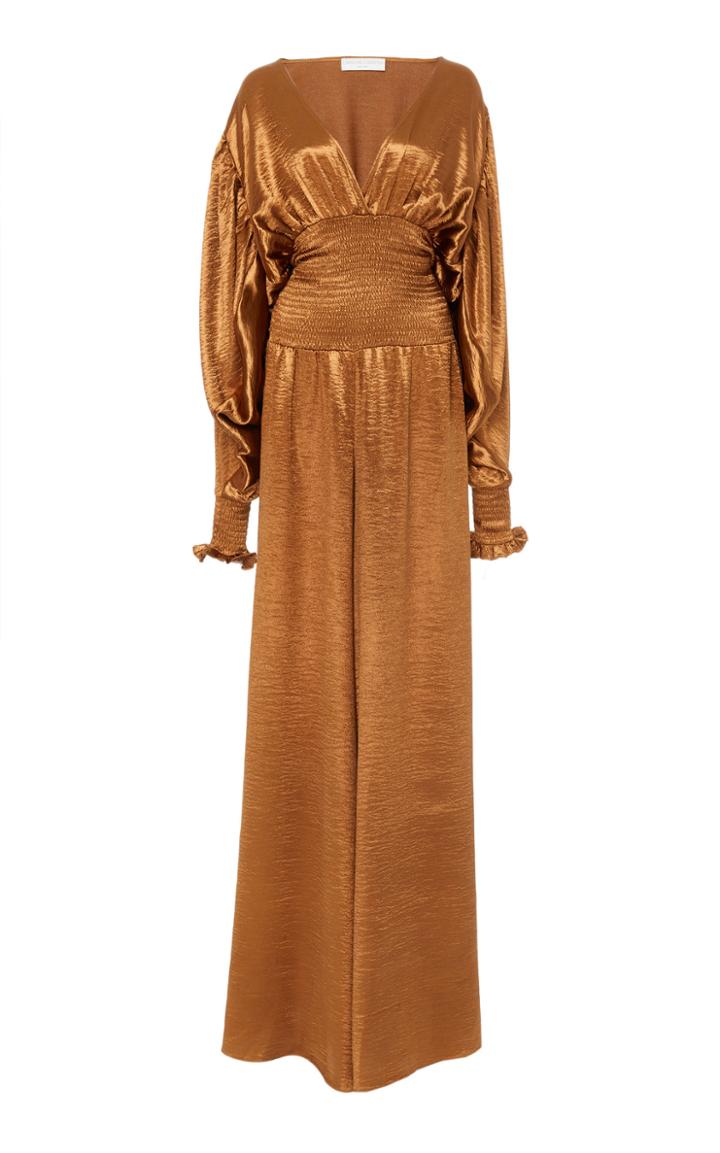 Caroline Constas Smocked Waist Jumpsuit
