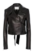 Carolina Herrera Leather Moto Jacket