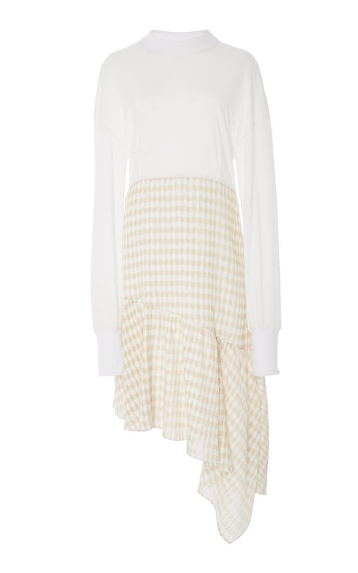Adeam Pleated Combo Dress
